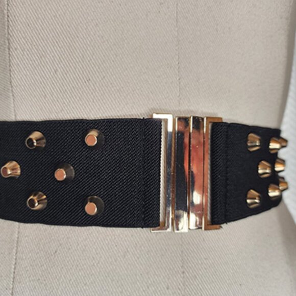GOLD STUDDED ELASTIC BELT - Picture 3 of 3